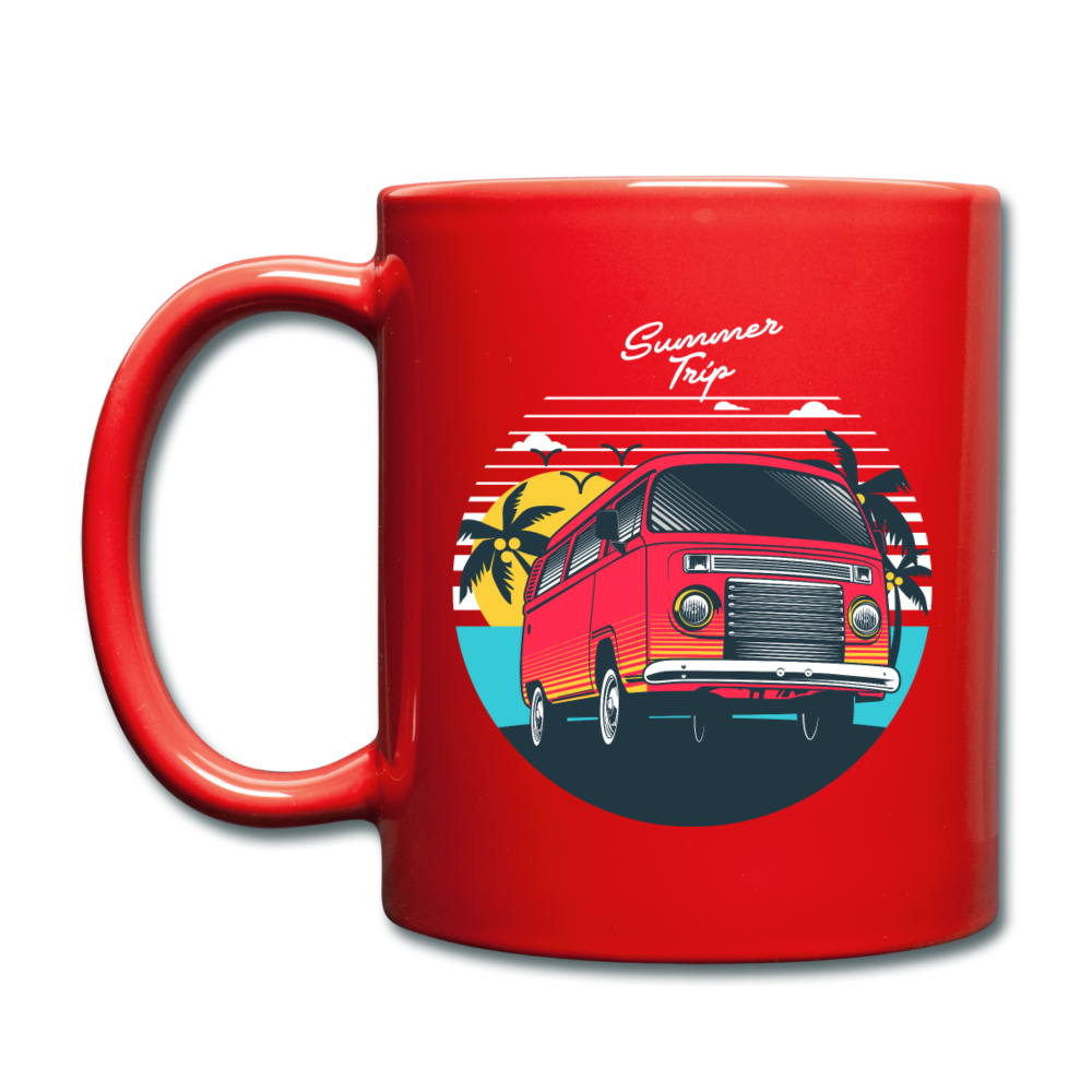 Summer Trip - Van - Full Color Mug - red