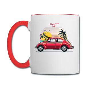 Summer Trip - VW - Contrast Coffee Mug - white/red