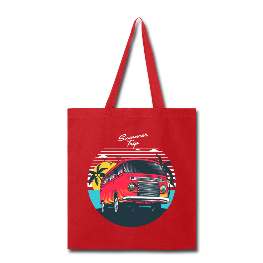 Summer Trip - Van - Tote Bag - red