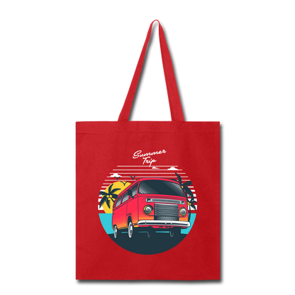 Summer Trip - Van - Tote Bag - red