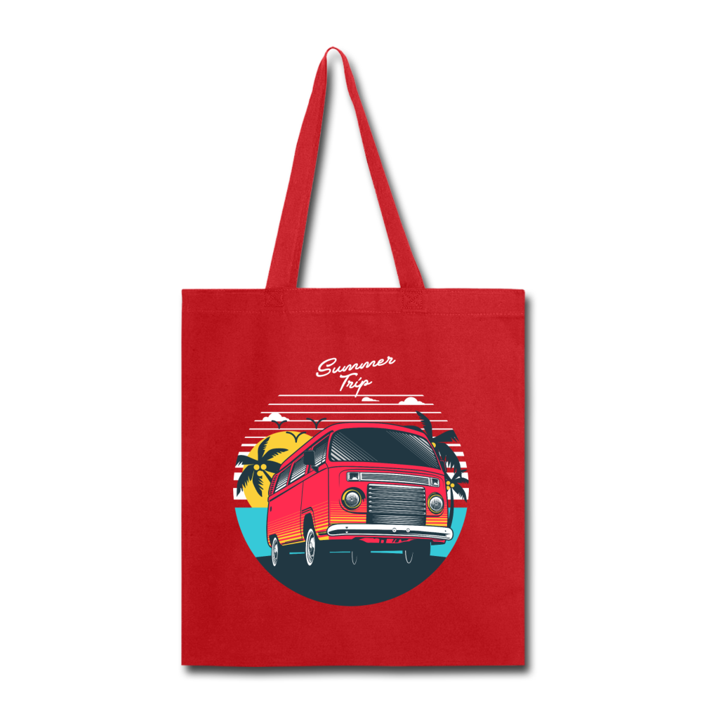 Summer Trip - Van - Tote Bag - red