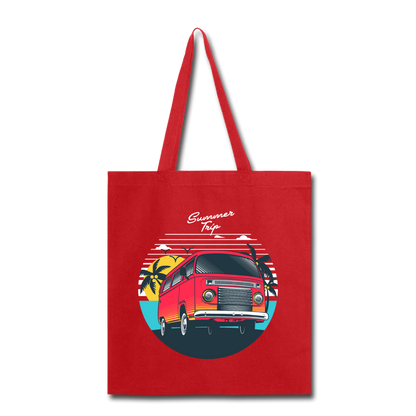 Summer Trip - Van - Tote Bag - red