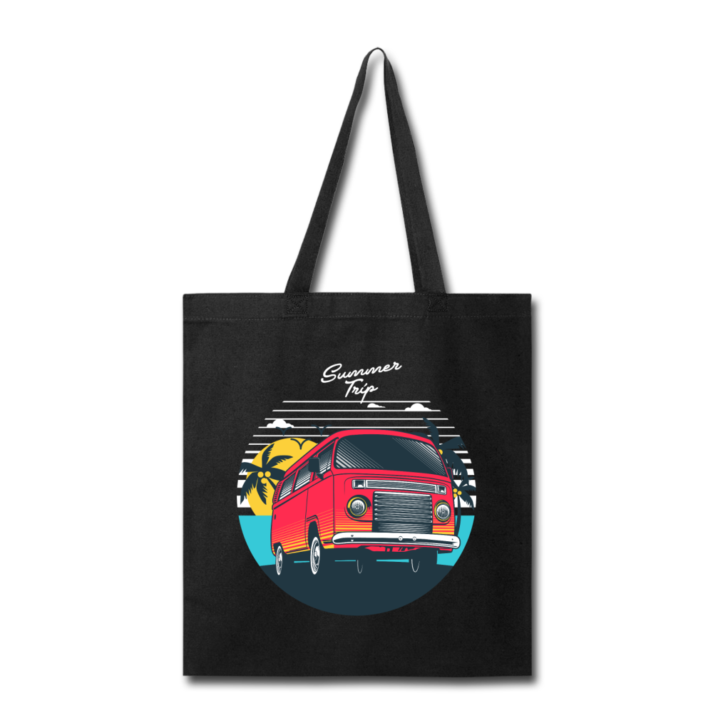 Summer Trip - Van - Tote Bag - black