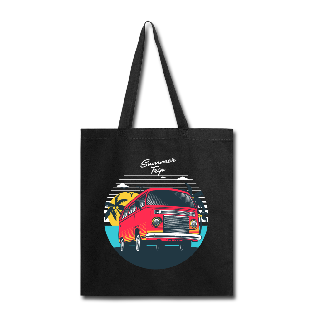 Summer Trip - Van - Tote Bag - black