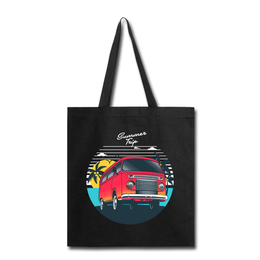 Summer Trip - Van - Tote Bag - black