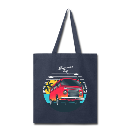 Summer Trip - Van - Tote Bag - navy