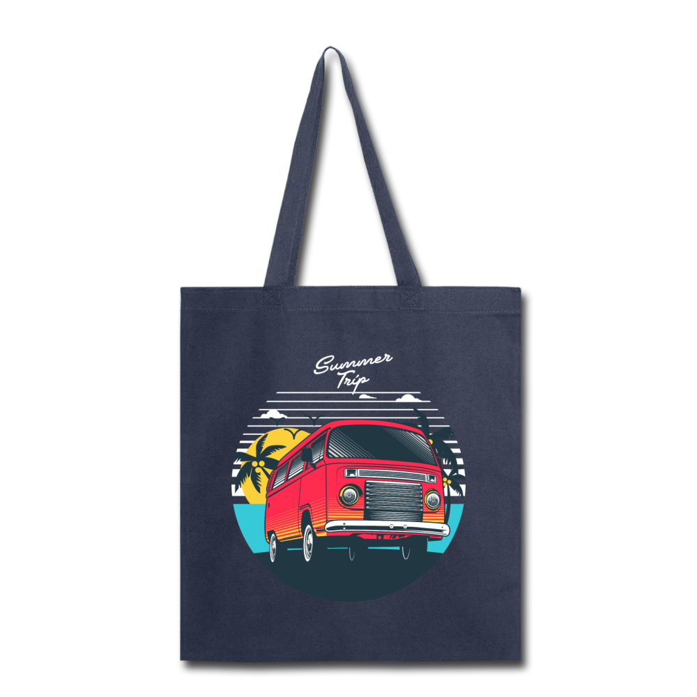 Summer Trip - Van - Tote Bag - navy