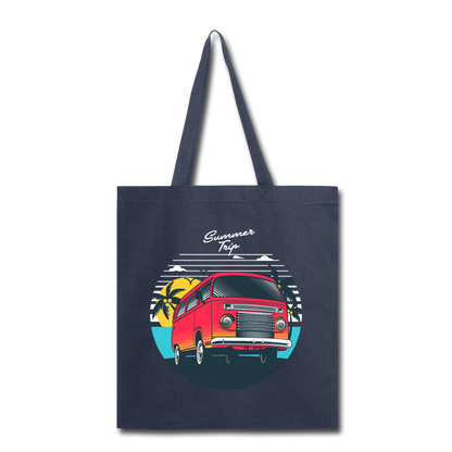 Summer Trip - Van - Tote Bag - navy