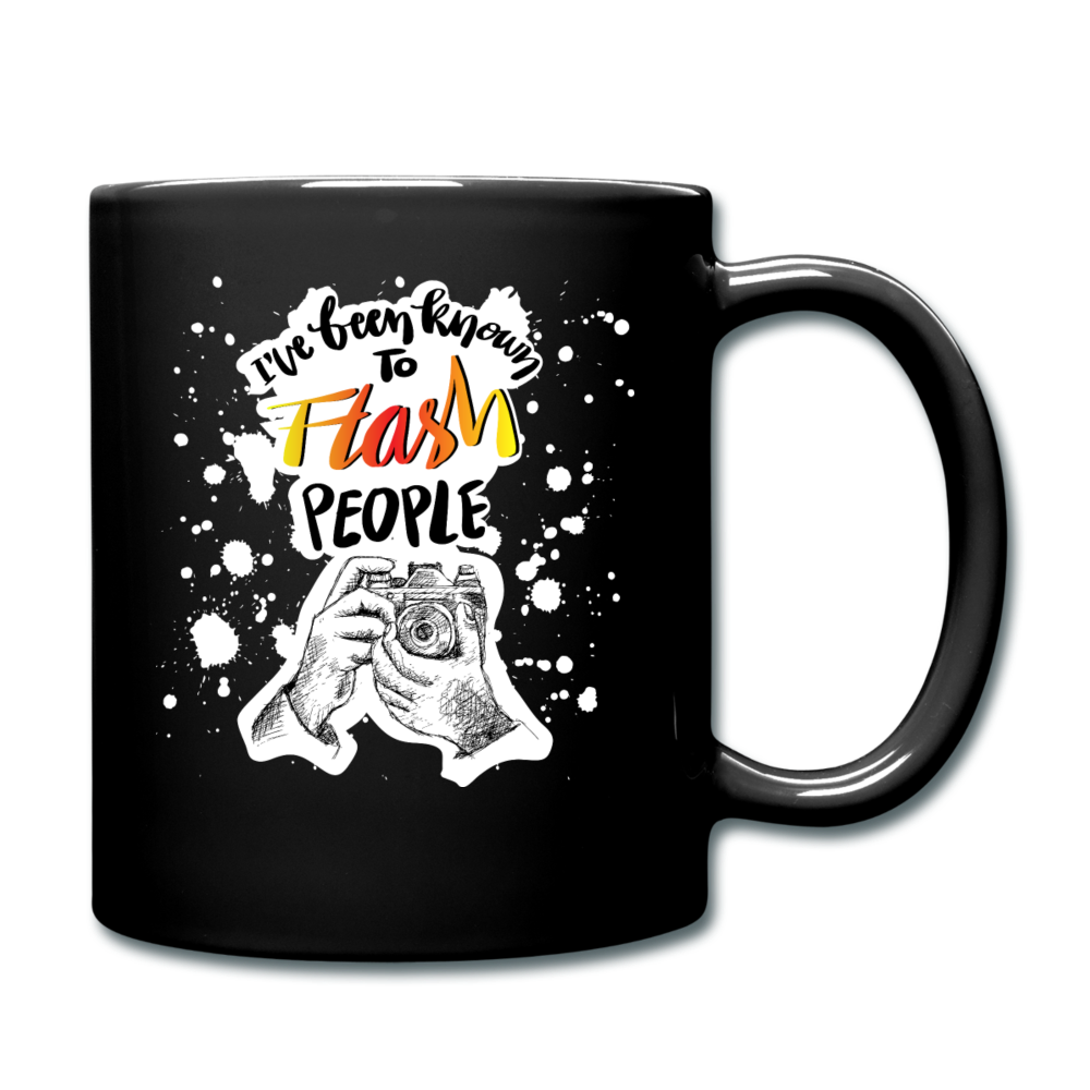 I've Been Known To Flash People - Full Color Mug - black