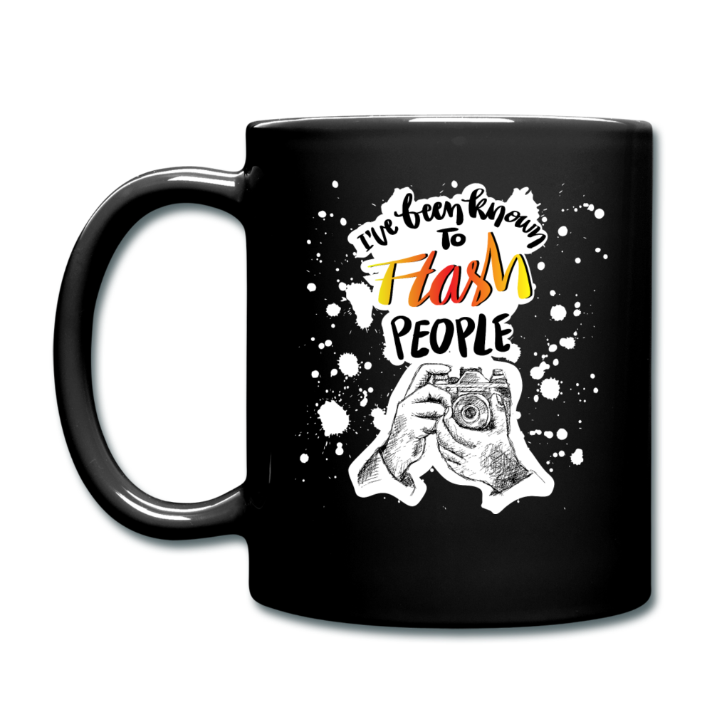 I've Been Known To Flash People - Full Color Mug - black