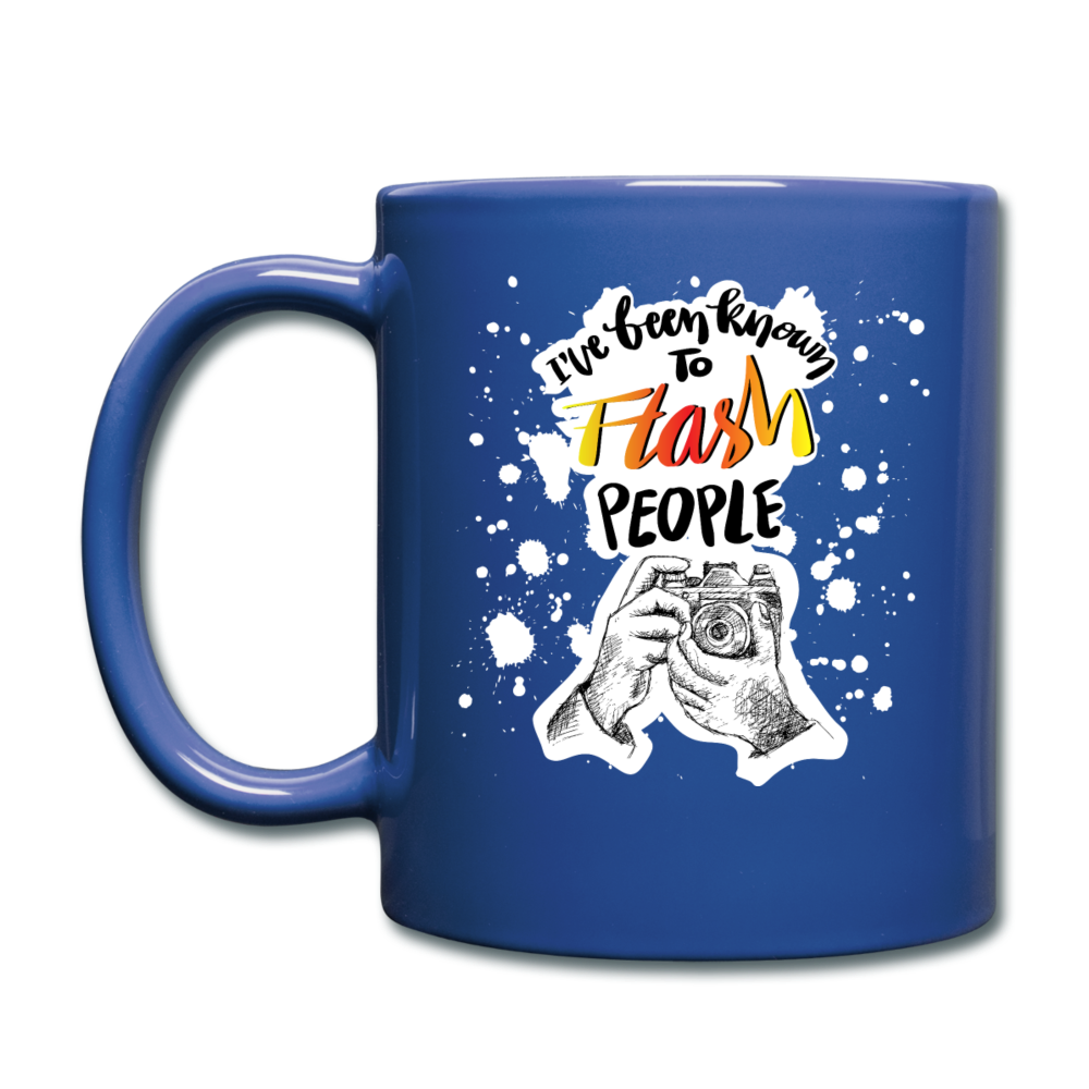 I've Been Known To Flash People - Full Color Mug - royal blue