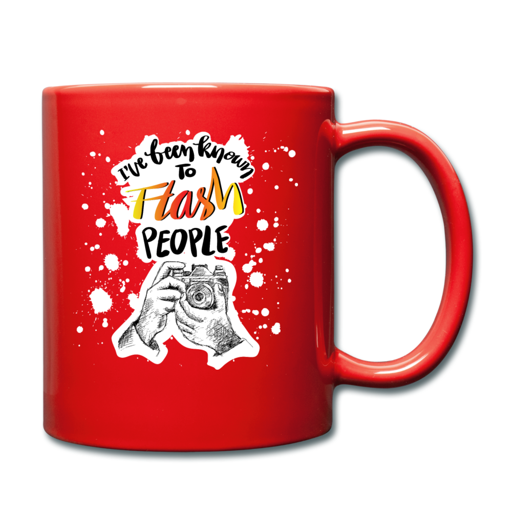 I've Been Known To Flash People - Full Color Mug - red