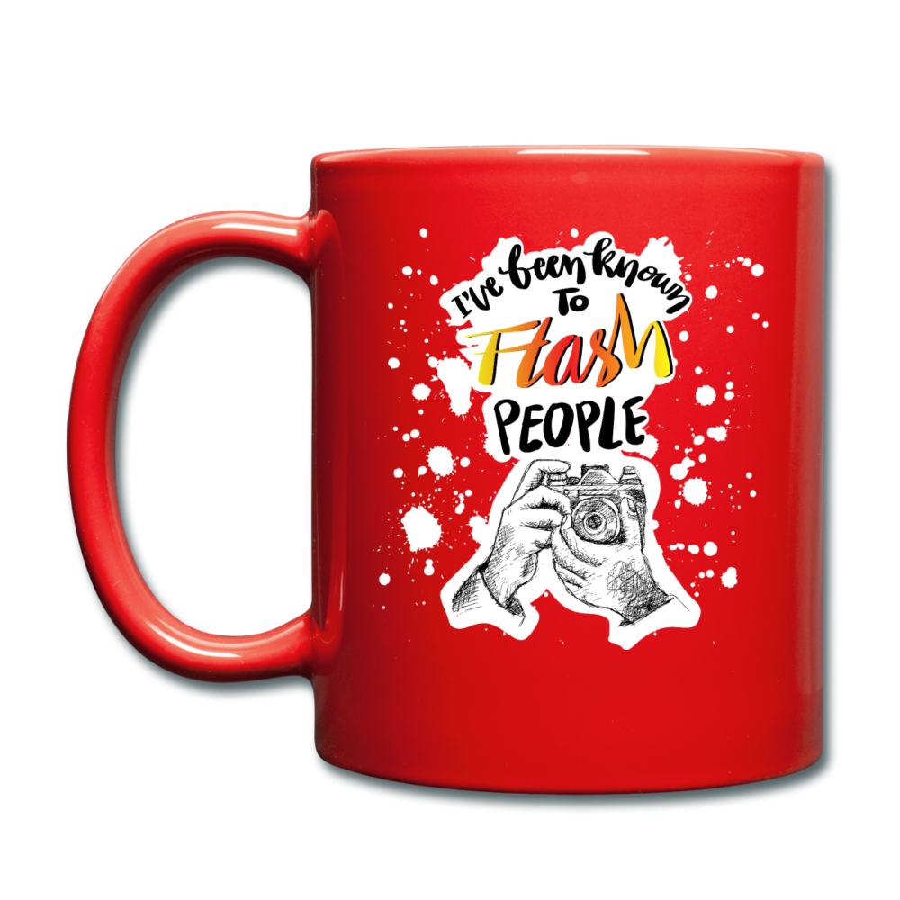 I've Been Known To Flash People - Full Color Mug - red