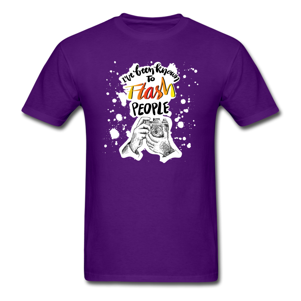 I've Been Known To Flash People - Unisex Classic T-Shirt - purple