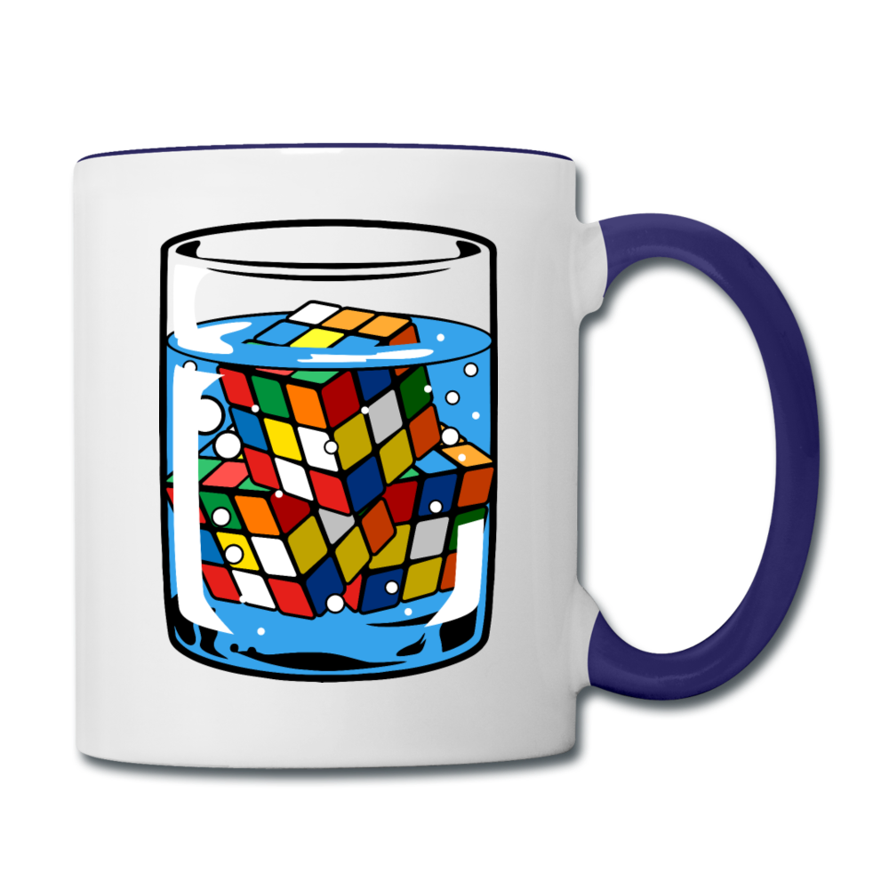 Rubik - Contrast Coffee Mug - white/cobalt blue