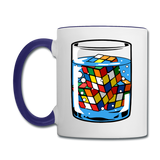 Rubik - Contrast Coffee Mug - white/cobalt blue