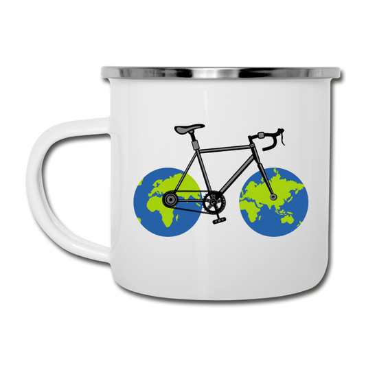 Bike - Earth - Camper Mug - white