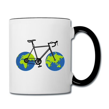 Bike - Earth - Contrast Coffee Mug - white/black