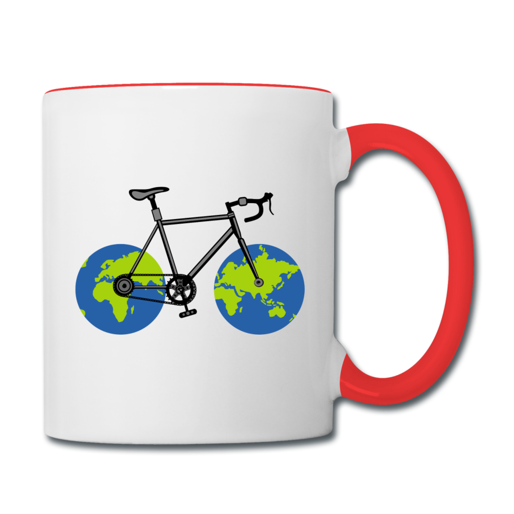 Bike - Earth - Contrast Coffee Mug - white/red