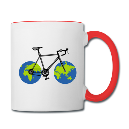 Bike - Earth - Contrast Coffee Mug - white/red