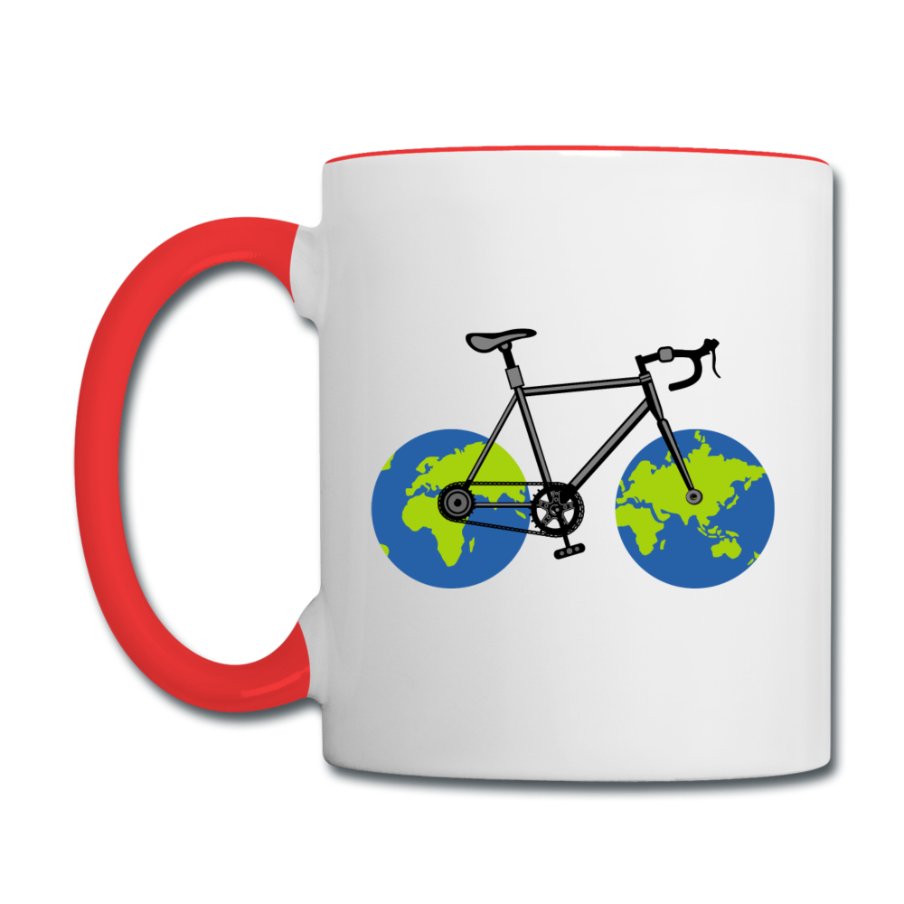 Bike - Earth - Contrast Coffee Mug - white/red