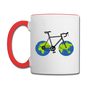 Bike - Earth - Contrast Coffee Mug - white/red