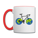 Bike - Earth - Contrast Coffee Mug - white/red