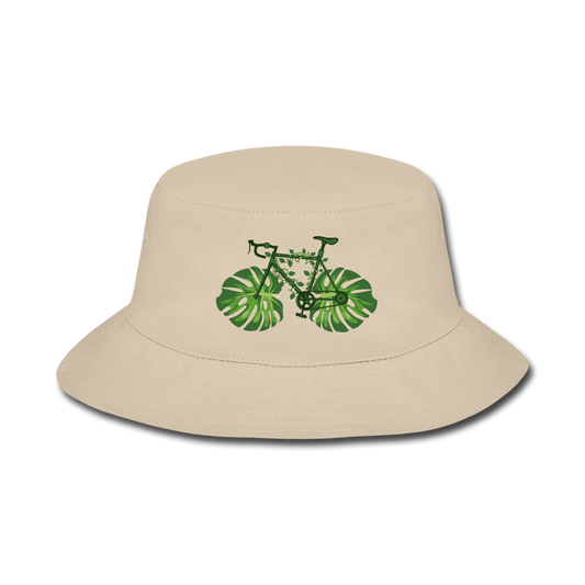 Bike - Green - Bucket Hat - cream