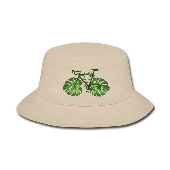 Bike - Green - Bucket Hat - cream