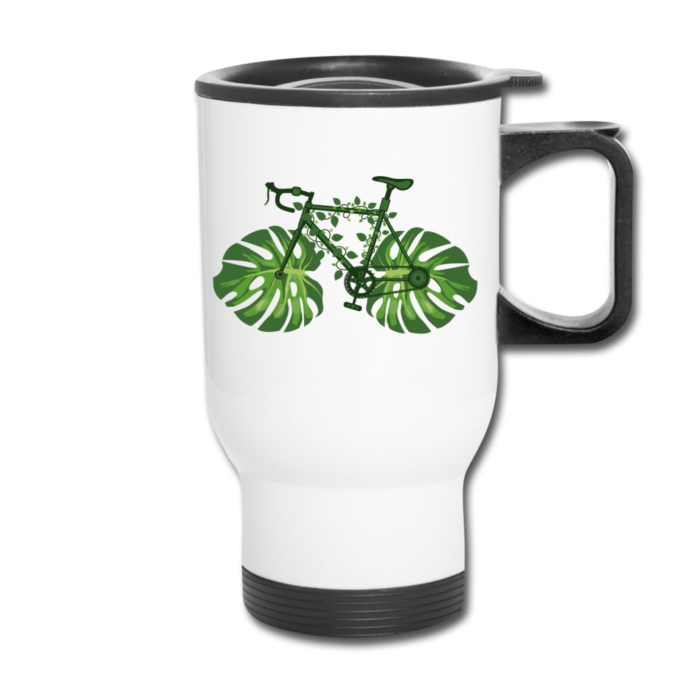 Bike - Green - Travel Mug - white