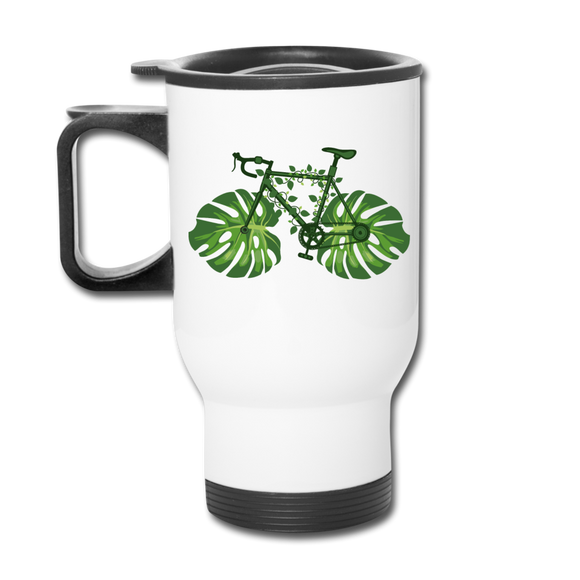 Bike - Green - Travel Mug - white