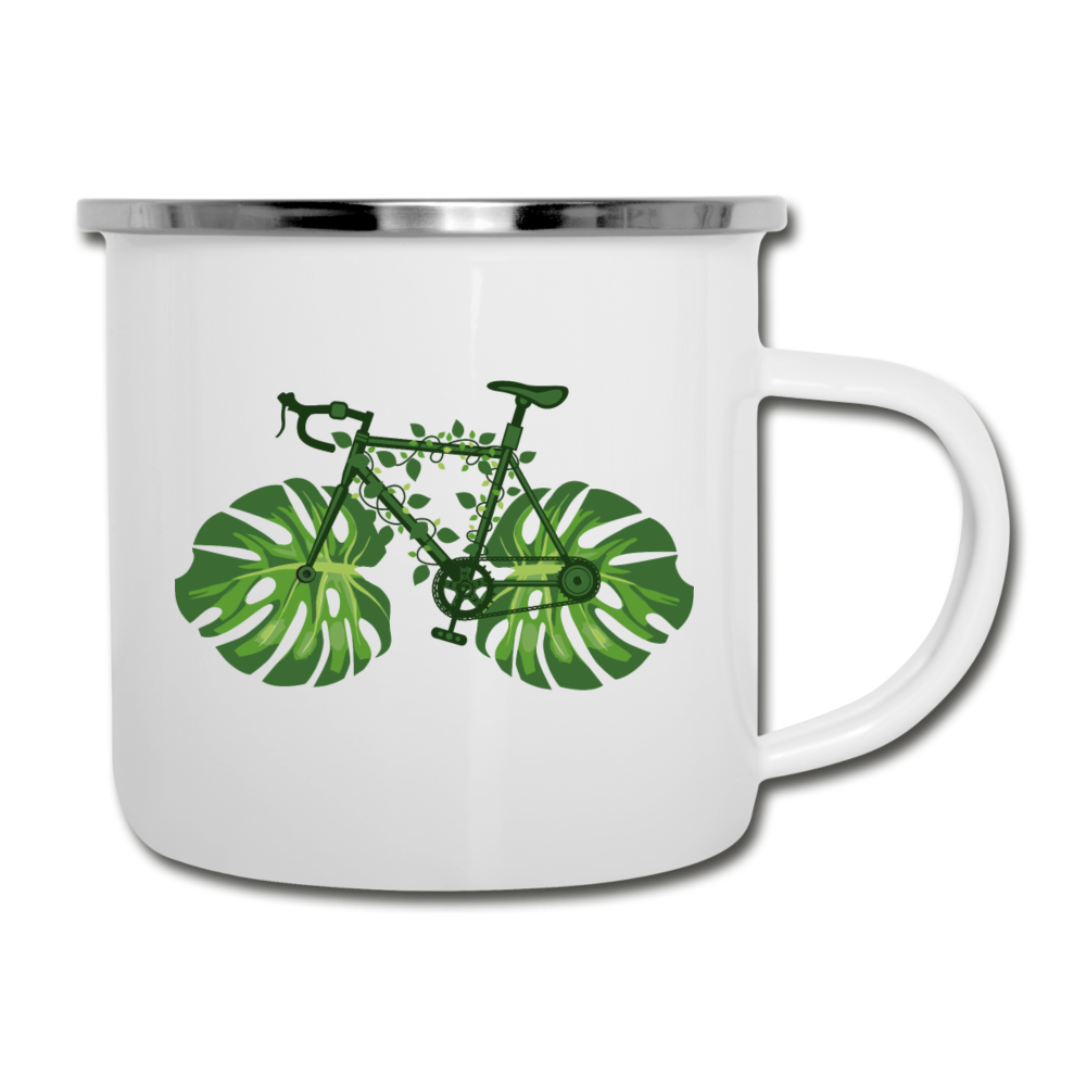 Bike - Green - Camper Mug - white