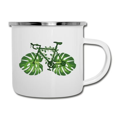 Bike - Green - Camper Mug - white