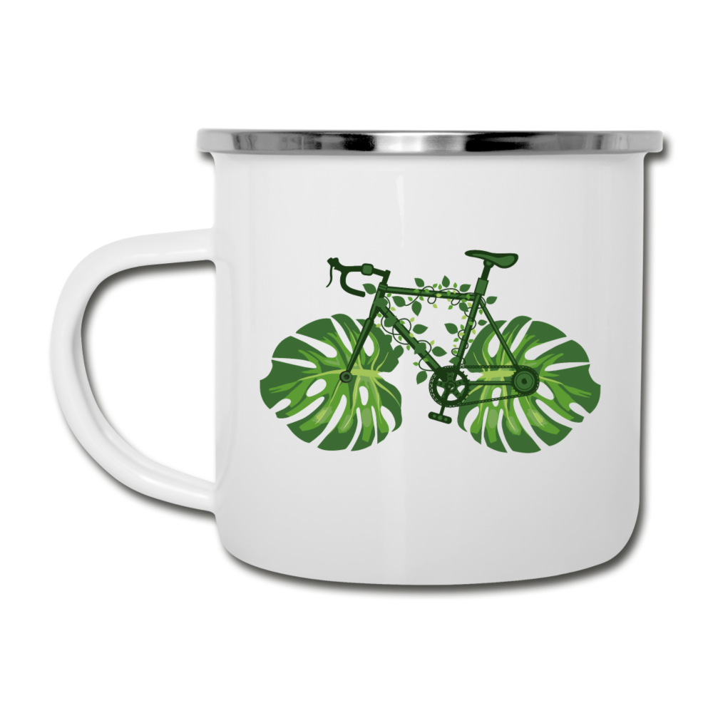 Bike - Green - Camper Mug - white