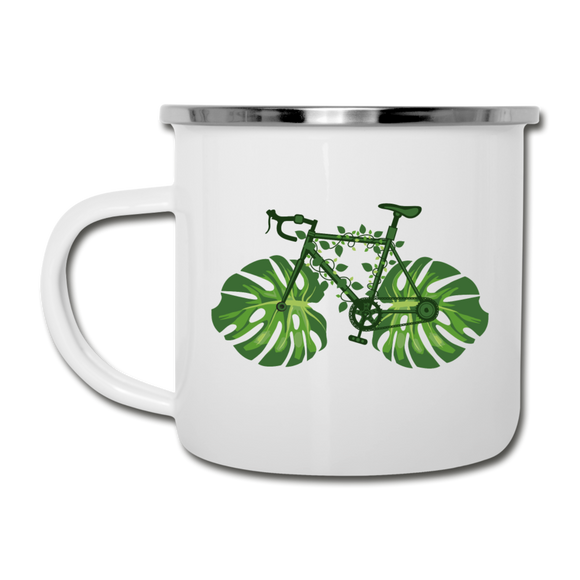 Bike - Green - Camper Mug - white
