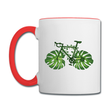 Bike - Green - Contrast Coffee Mug - white/red