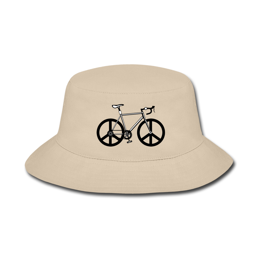 Bike - Peace - Bucket Hat - cream