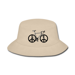 Bike - Peace - Bucket Hat - cream