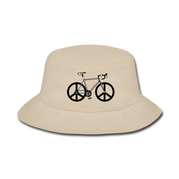 Bike - Peace - Bucket Hat - cream