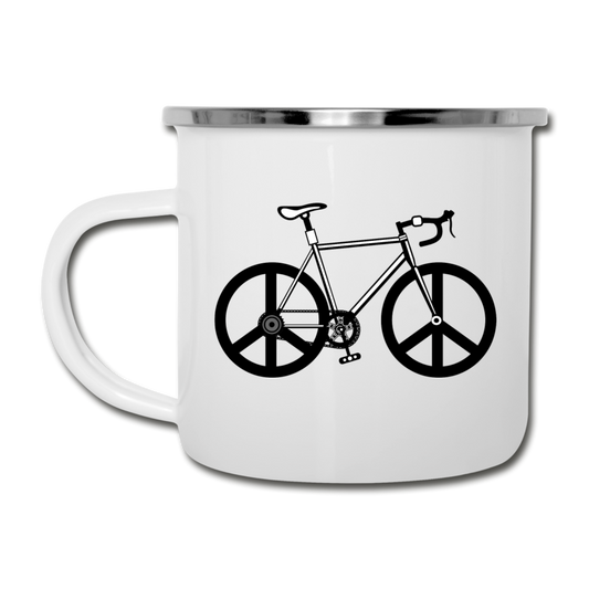 Bike - Peace - Camper Mug - white