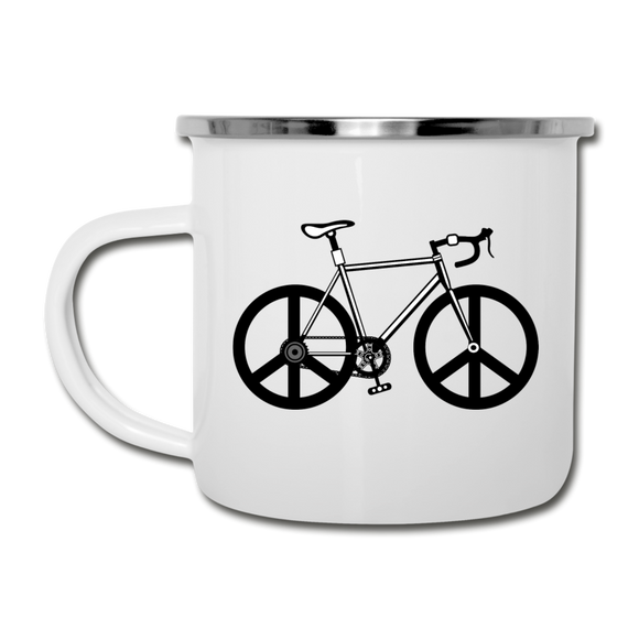 Bike - Peace - Camper Mug - white