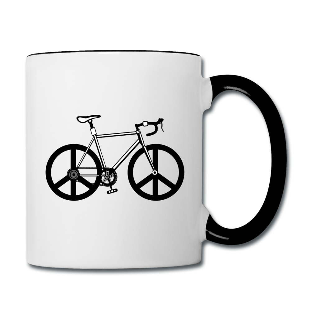 Bike - Peace - Contrast Coffee Mug - white/black