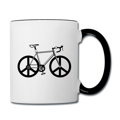 Bike - Peace - Contrast Coffee Mug - white/black