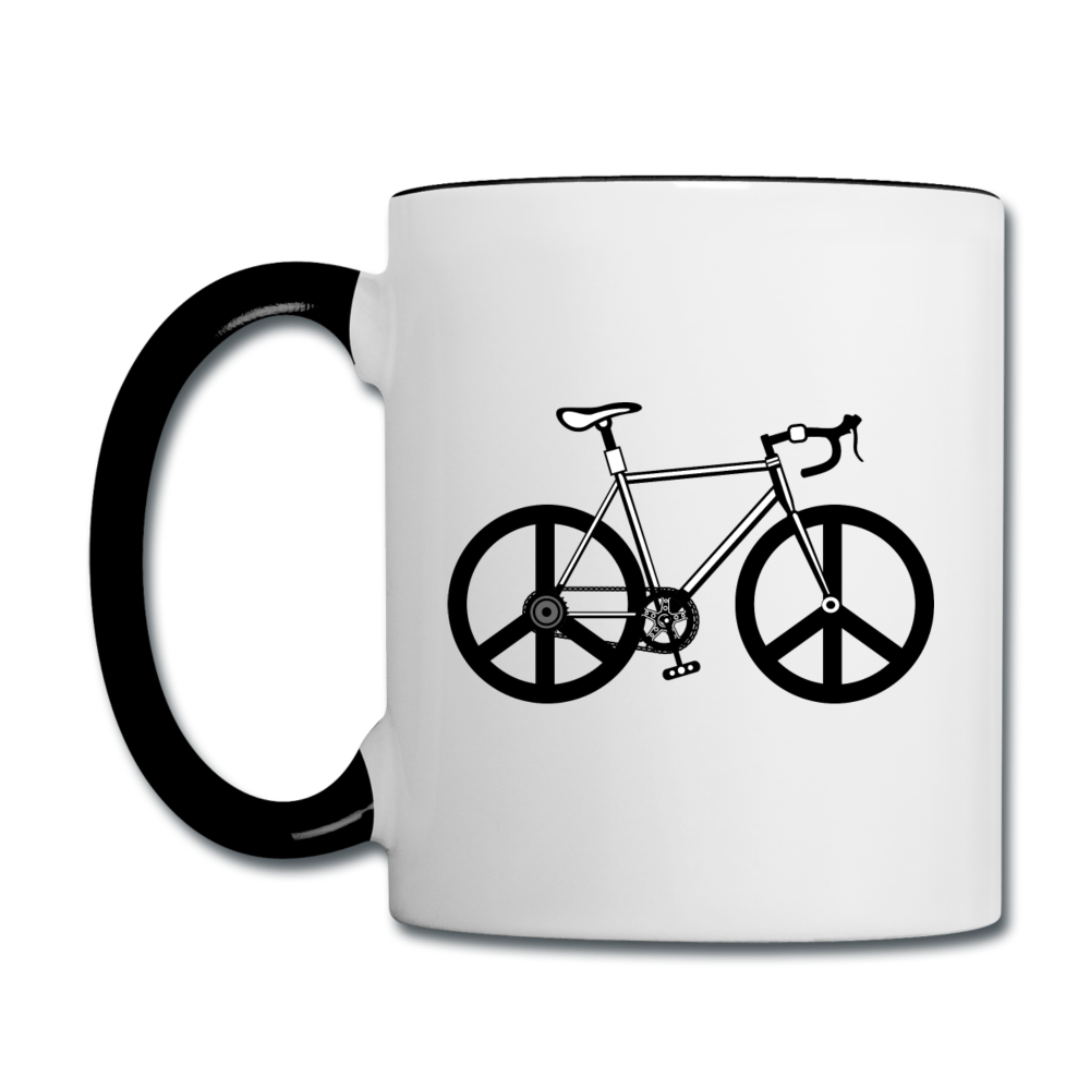 Bike - Peace - Contrast Coffee Mug - white/black