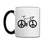 Bike - Peace - Contrast Coffee Mug - white/black