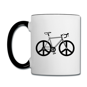 Bike - Peace - Contrast Coffee Mug - white/black