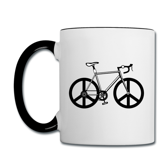 Bike - Peace - Contrast Coffee Mug - white/black