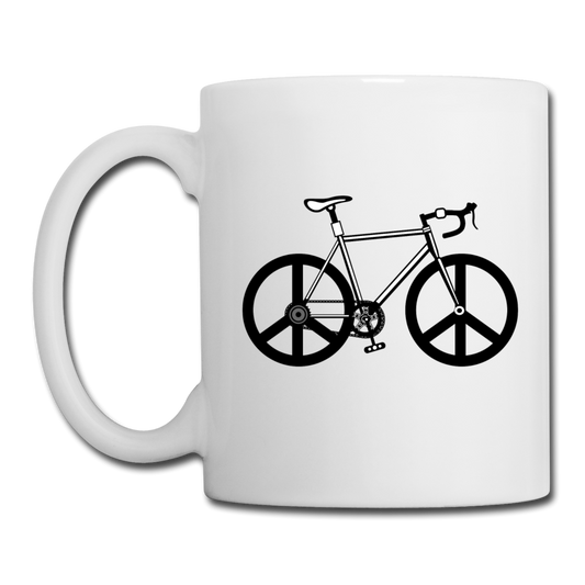 Bike - Peace - Coffee/Tea Mug - white