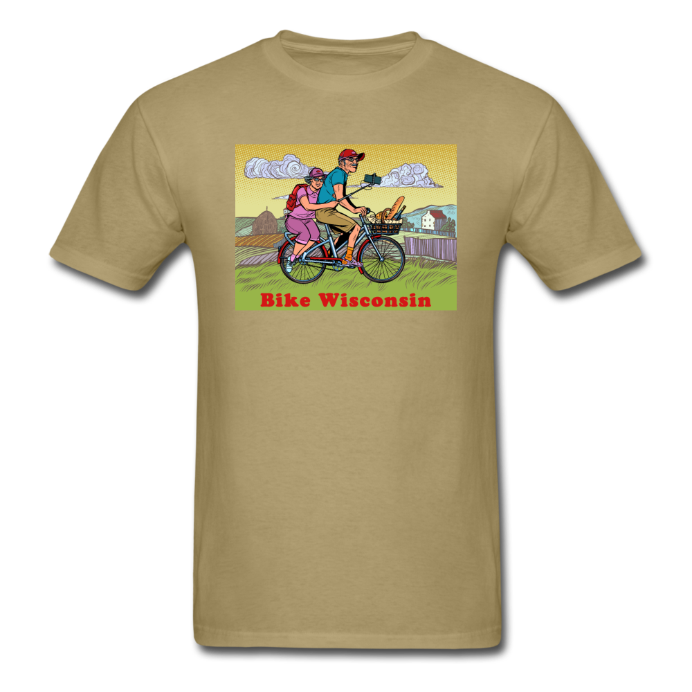 Bike Wisconsin - Couple - Unisex Classic T-Shirt - khaki