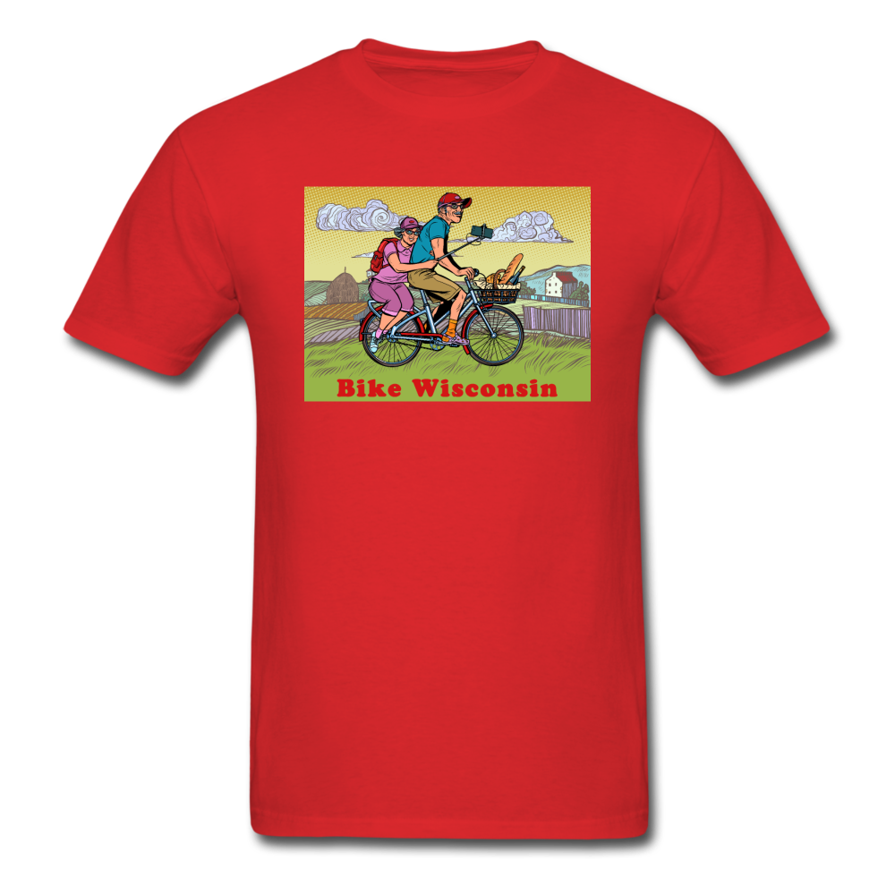 Bike Wisconsin - Couple - Unisex Classic T-Shirt - red